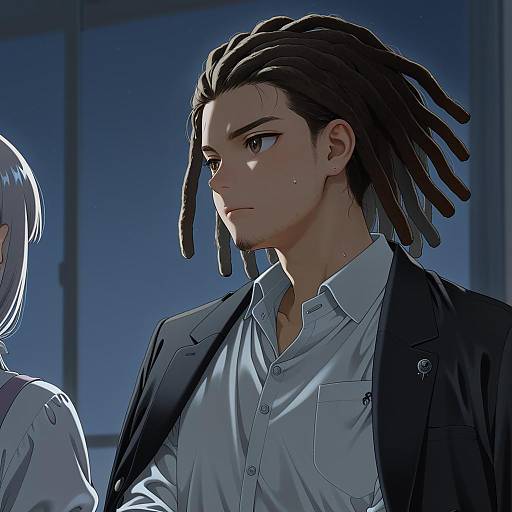 Illustration of Hagakure yasuhiro, danganronpa (series) in the style of Mattaku mousuke