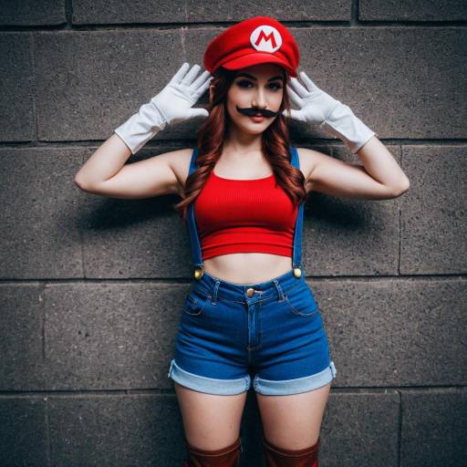 Playful Mario-Inspired Sexy Cosplay Outfit
