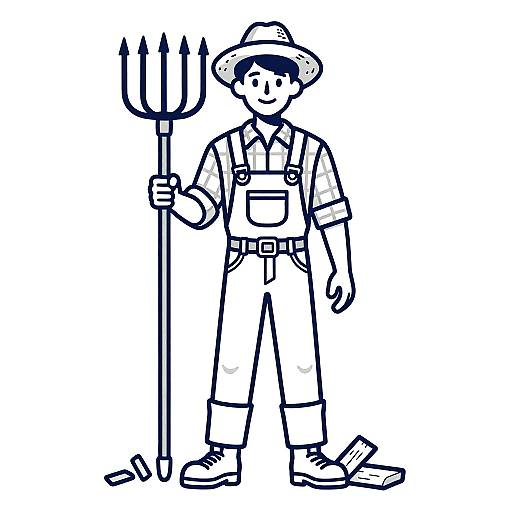 Minimalist Lumberjack Teen Sticker Art