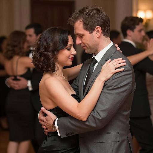 Intimate Couple Dance in Dim Lighting