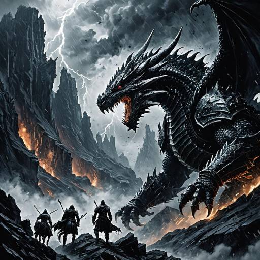 Epic Fantasy Dragon Riders in Storm