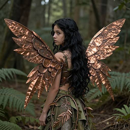 Copper-Winged Forest Fairy Portrait