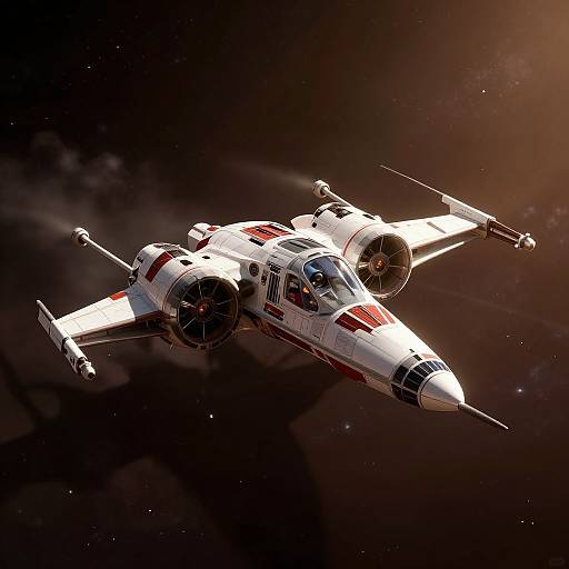 Photorealistic Star Wars X-wing Scene