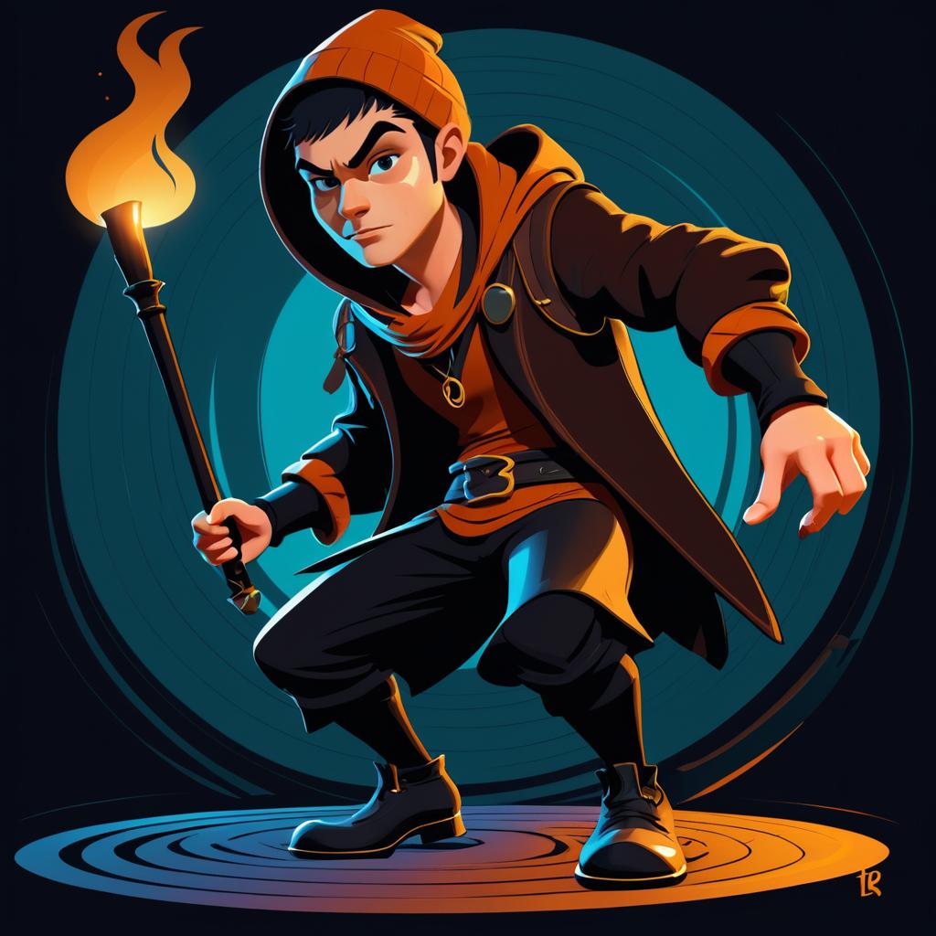 Cunning Thief Character Illustration by Bonehaus