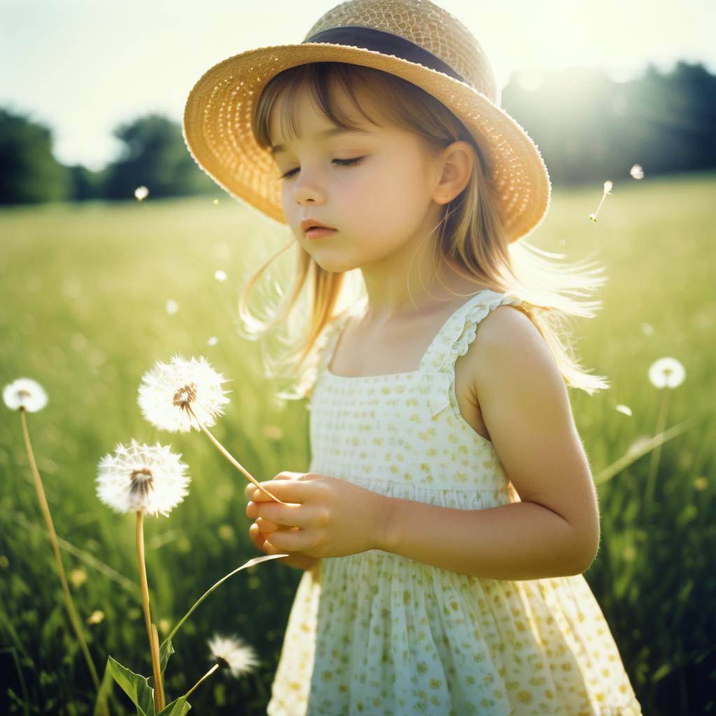 Whimsical Afternoon: Girl and Dandelions