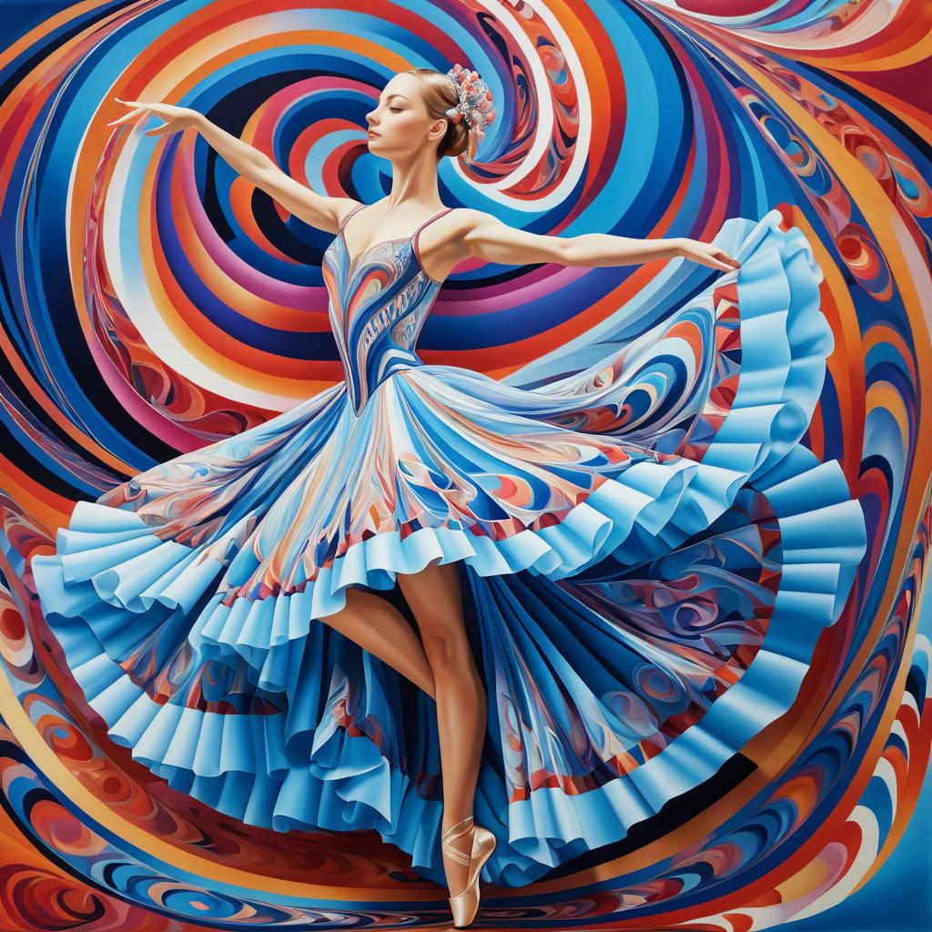 Surreal Russian Ballerina in Vivid Colors