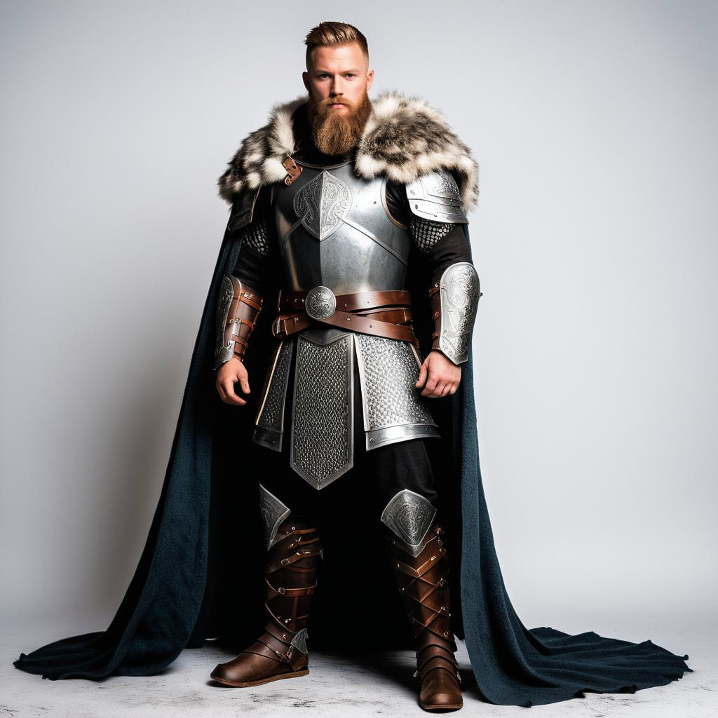 Stoic Berserker in Viking Armor