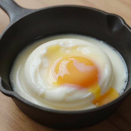 Silky Coddled Egg in Cast-Iron Skillet