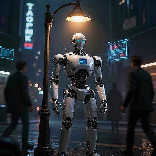 Futuristic Noir Robot Detective