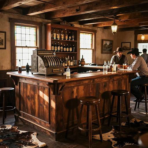 Interior of a Vintage Western Saloon