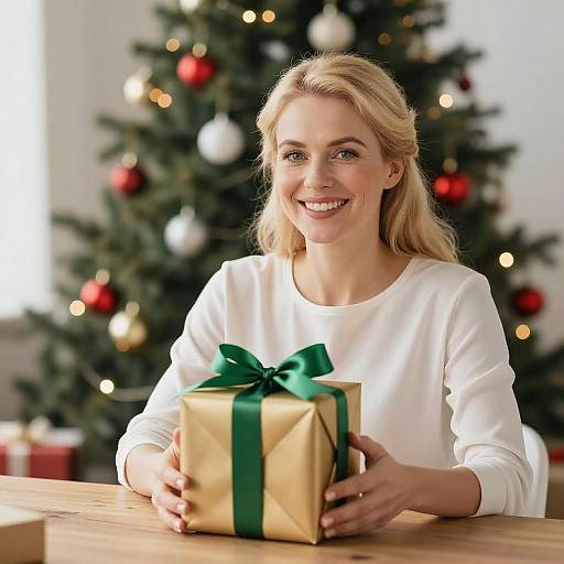 Festive Portrait of a Smiling Woman