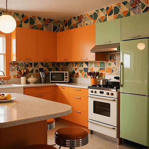 60's Retro Kitchen with Bold Patterns