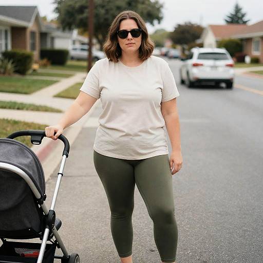 Cinematic Soccer Mom in Olive Leggings