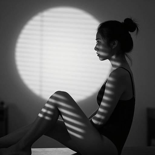 Dramatic Silhouette with Shadows and Light