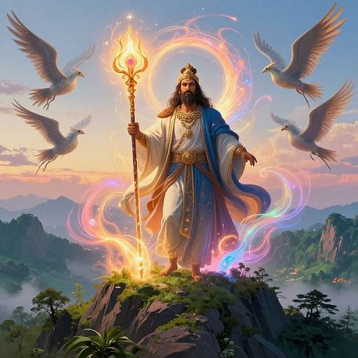 Savras Mystic with Radiant Staff