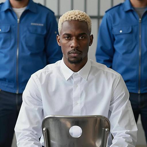 Intense Portrait of African American Man