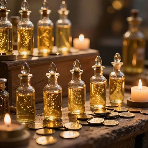 Cyberpunk Marketplace with Liquid Gold