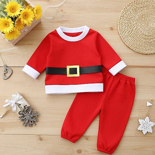 Baby Red Santa Christmas Outfit