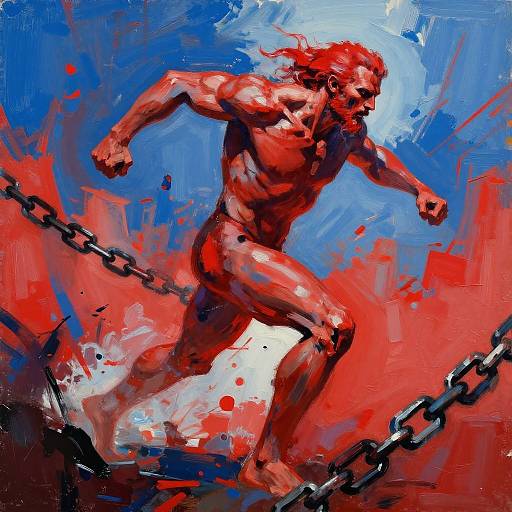 Übermensch Breaking Chains in Motion