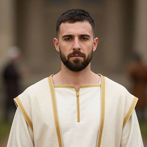 Realistic Shepherd Nativity Costume Portrait