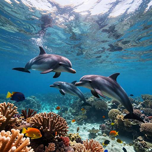 Lively Underwater Coral Garden Scene