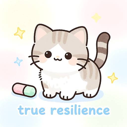 Pastel Chalk Kitten Soft Resilience