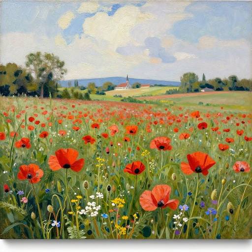 Wild Poppies Near Argenteuil Painting