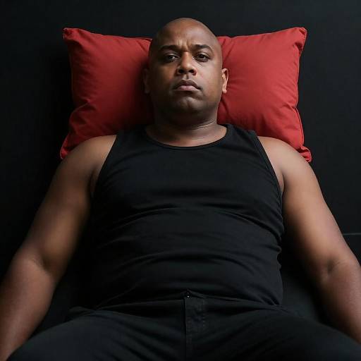 Dramatic Portrait of a Bald Man