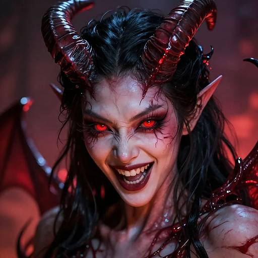 Enchanting Succubus Ahegao Close-Up