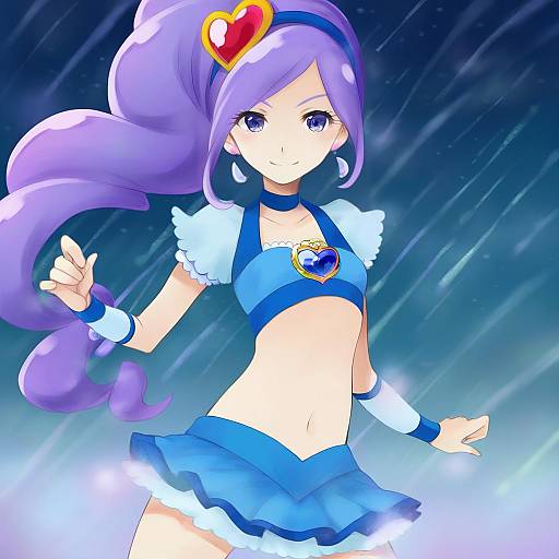 Illustration of Aono miki, precure in the style of Yuu (higashi no penguin)