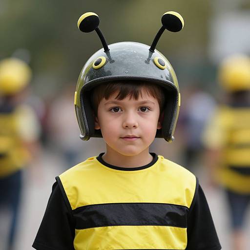 Realistic Kid in Bumblebee Costume