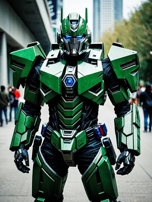 Man in Green Crosshairs Transformers Costume