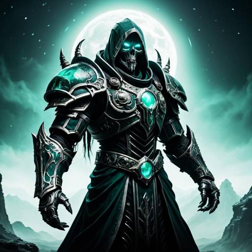 Dark Fantasy Warrior with Glowing Armor