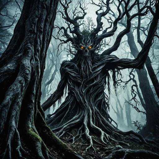 Mystical Tree Spirit in Dark Fantasy
