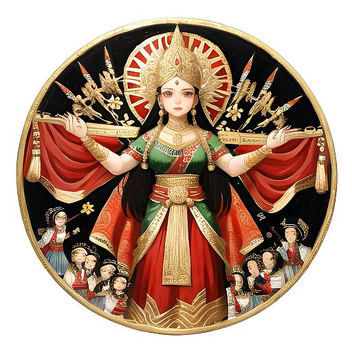 Majestic Durga in Festival Celebration