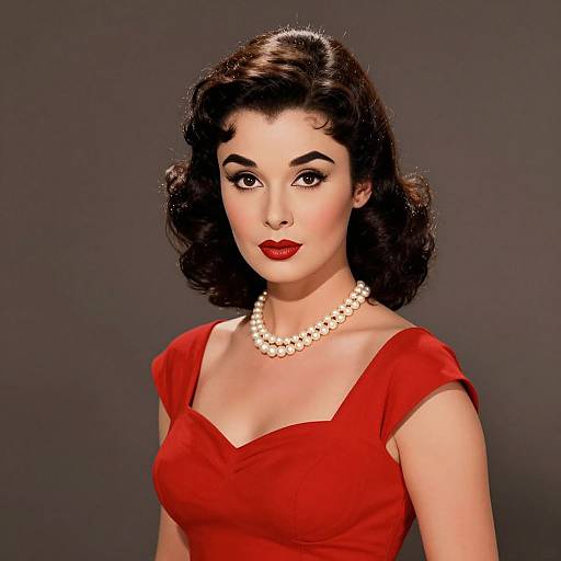 Retro Elegance Inspired Digital Portrait