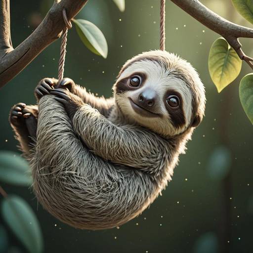 Dreamy Baby Sloth in Pixar Style Dreamy Baby Sloth in Pixar Style