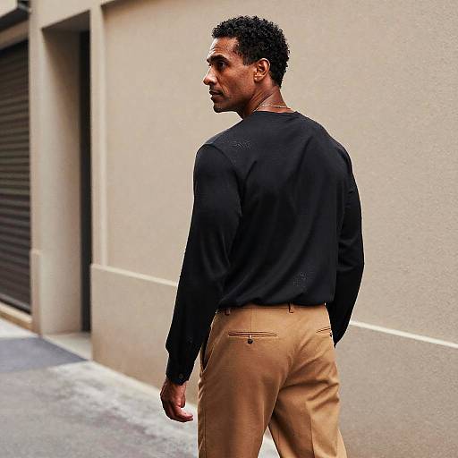 Confident Man in Neon Alley Portrait