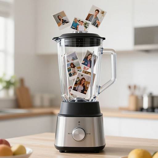 Photorealistic Blender in Modern Kitchen