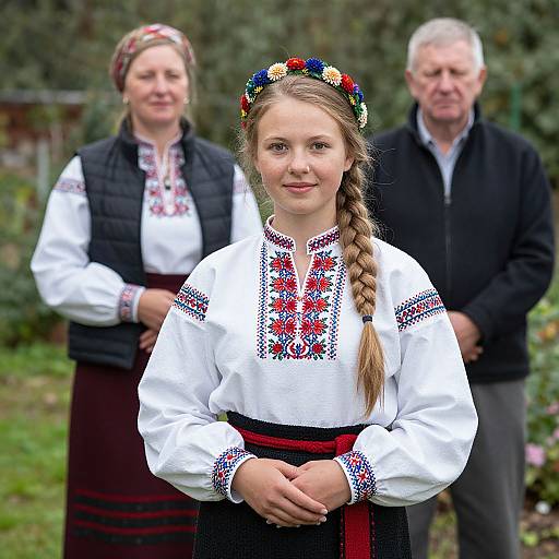 Young Seto Girl in Traditional Costume
