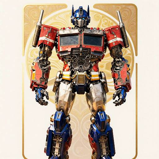 Ornate Art Nouveau Optimus Prime Portrait