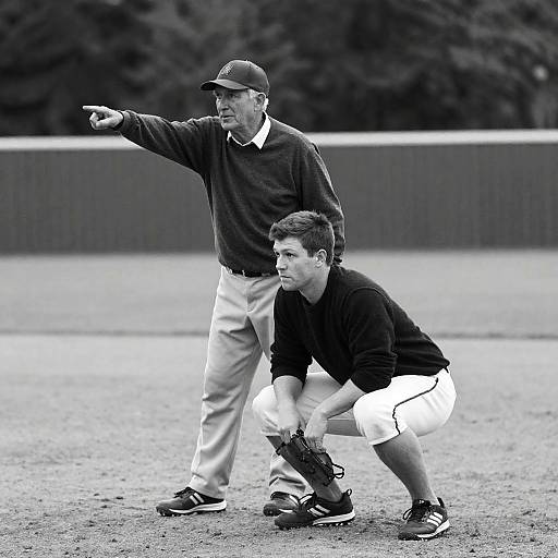 Dramatic Baseball Coach and Player Moment