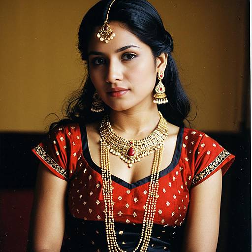 Teej Festival Woman in Traditional Dress