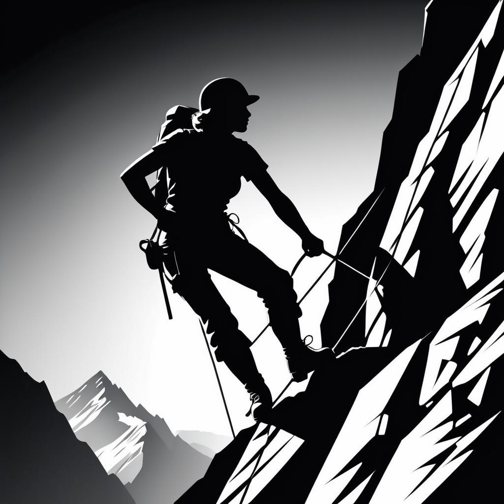 Bold Vintage Mountaineer Climbing Poster