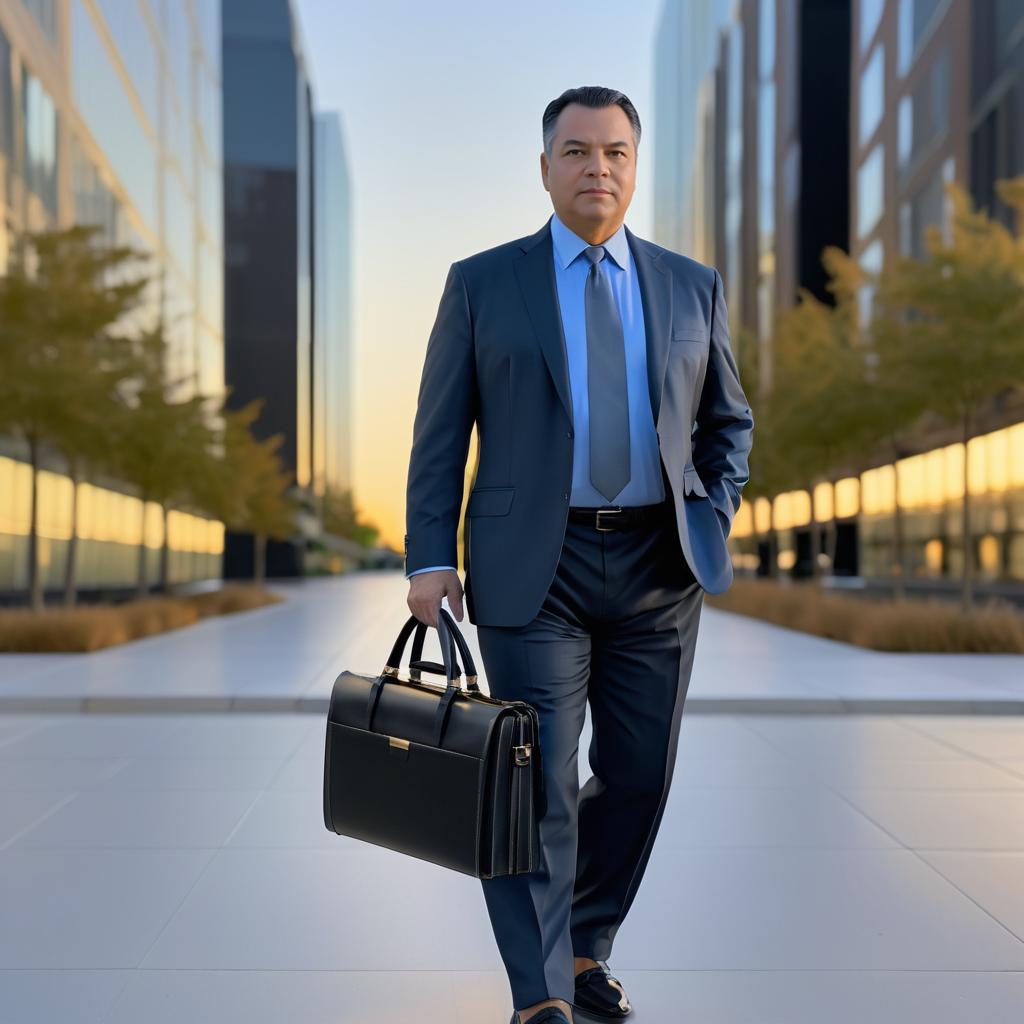 Stylish Businessman at Golden Hour