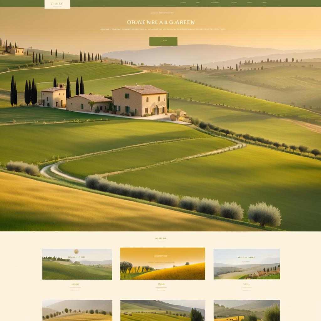 Cinematic Italian Countryside Farmhouse UI