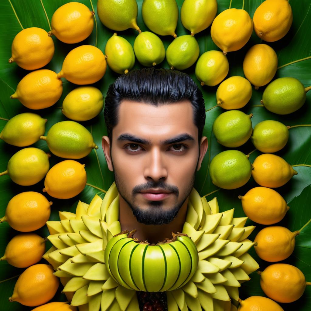 Stunning Portrait of a Fruit Man