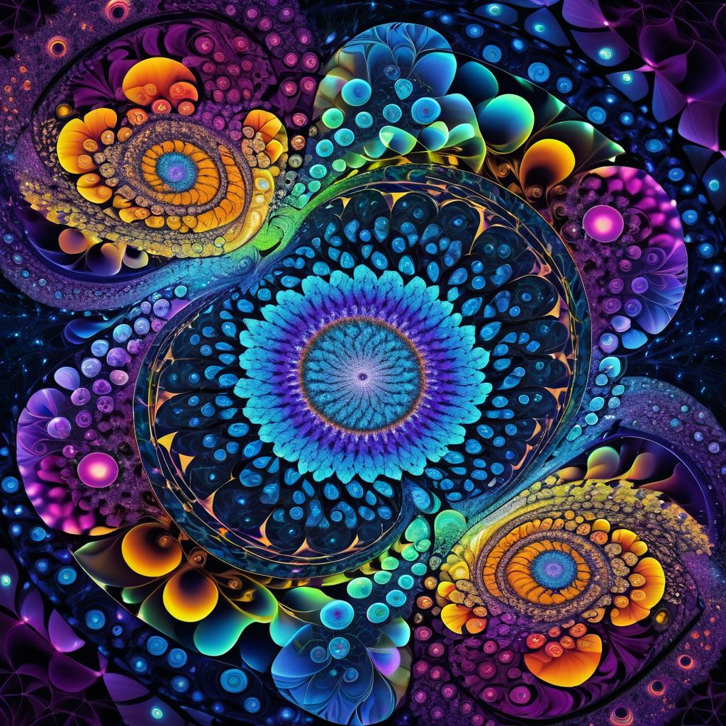 Psychedelic Quantum Nature Fusion Artwork