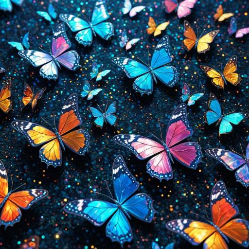 Ethereal Butterflies in Vibrant Colors