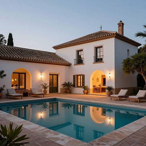 Andalucian Villa with Pool at Twilight
